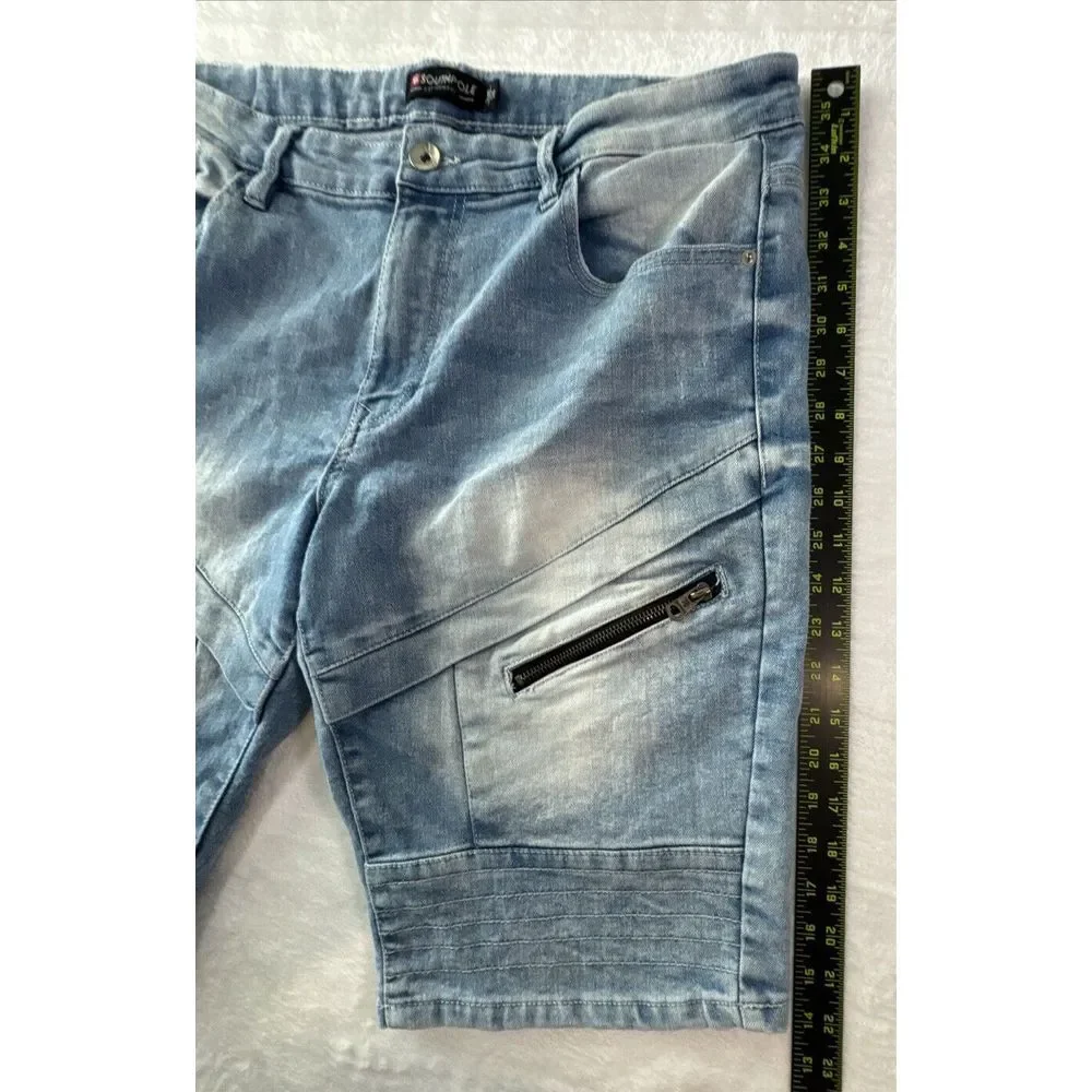 South Pole Shorts Mens 34 (Fits 36)‎ Slim Fit Jean Denim Jorts Faded Y2K 00s VTG
